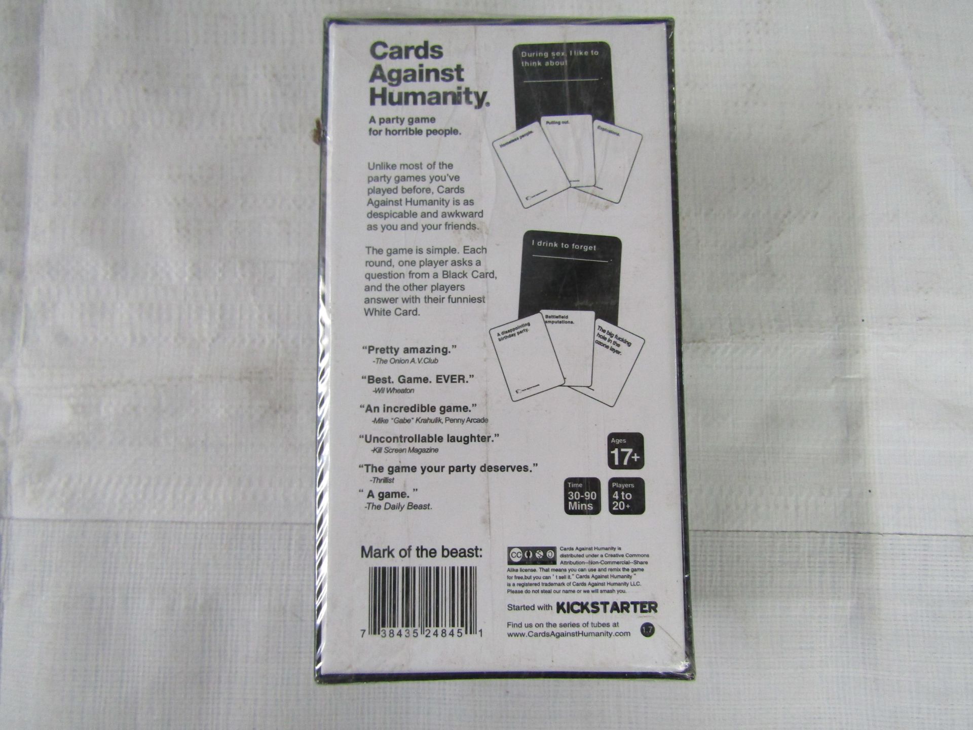 Cards Against Humanity - Party Card Game for Ages 17+ ( 4/20 Players ) - New & Packaged.