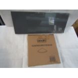 1x Asab - Black Floating Corner Shelf - Boxed. 1x Asab - Grey Floating Shelf 60cm - Packaged.