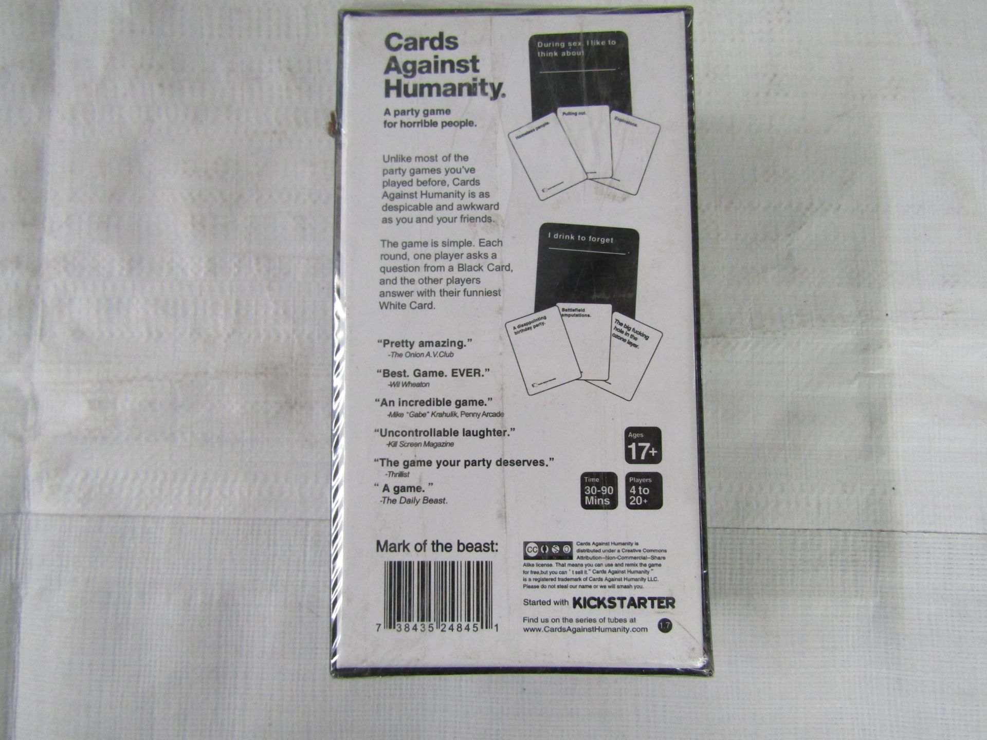 Cards Against Humanity - Party Card Game for Ages 17+ ( 4/20 Players ) - New & Packaged.