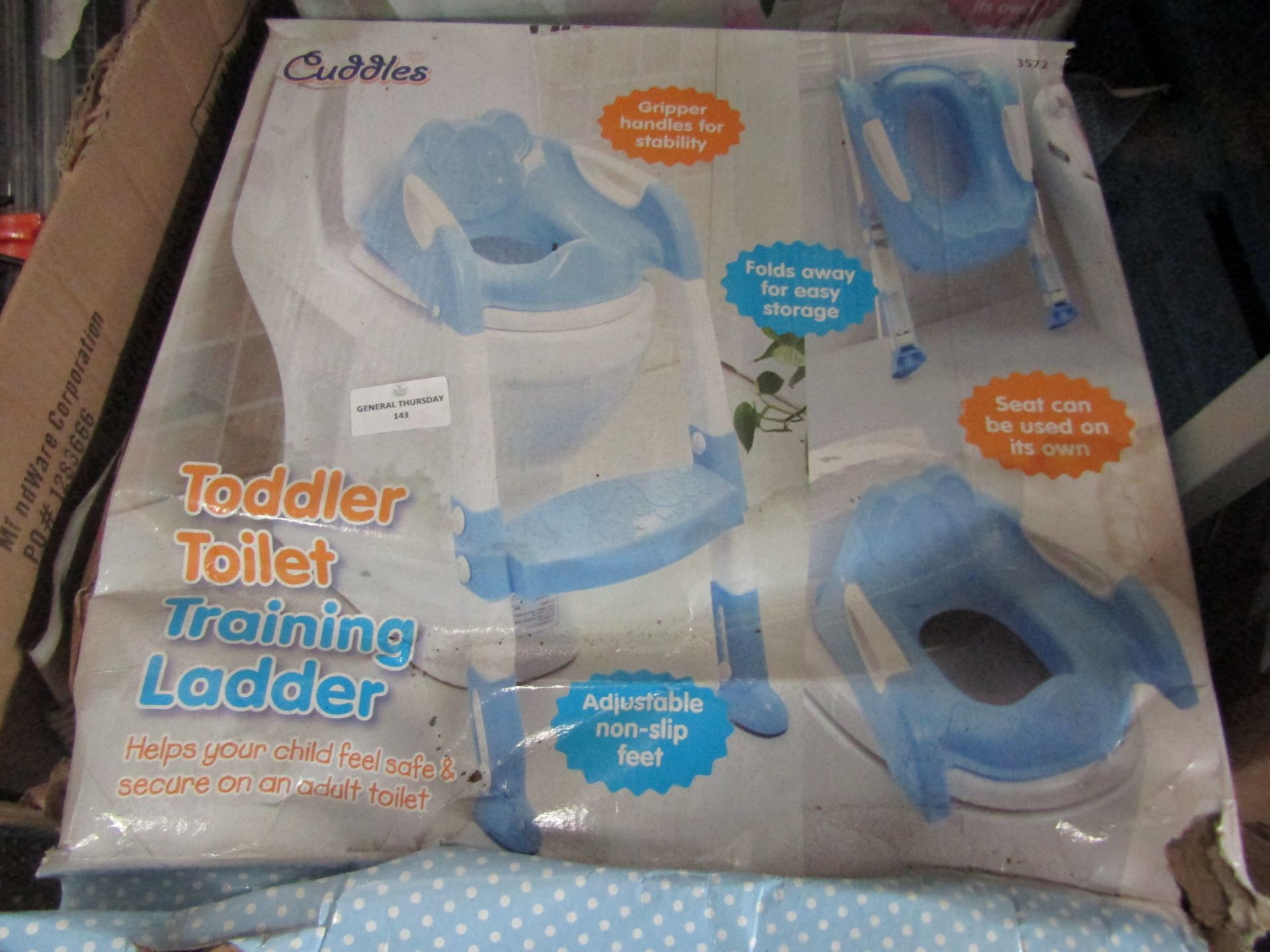 Cuddles - Toddler Toilet Training Ladder ( BLUE ) - Boxed.