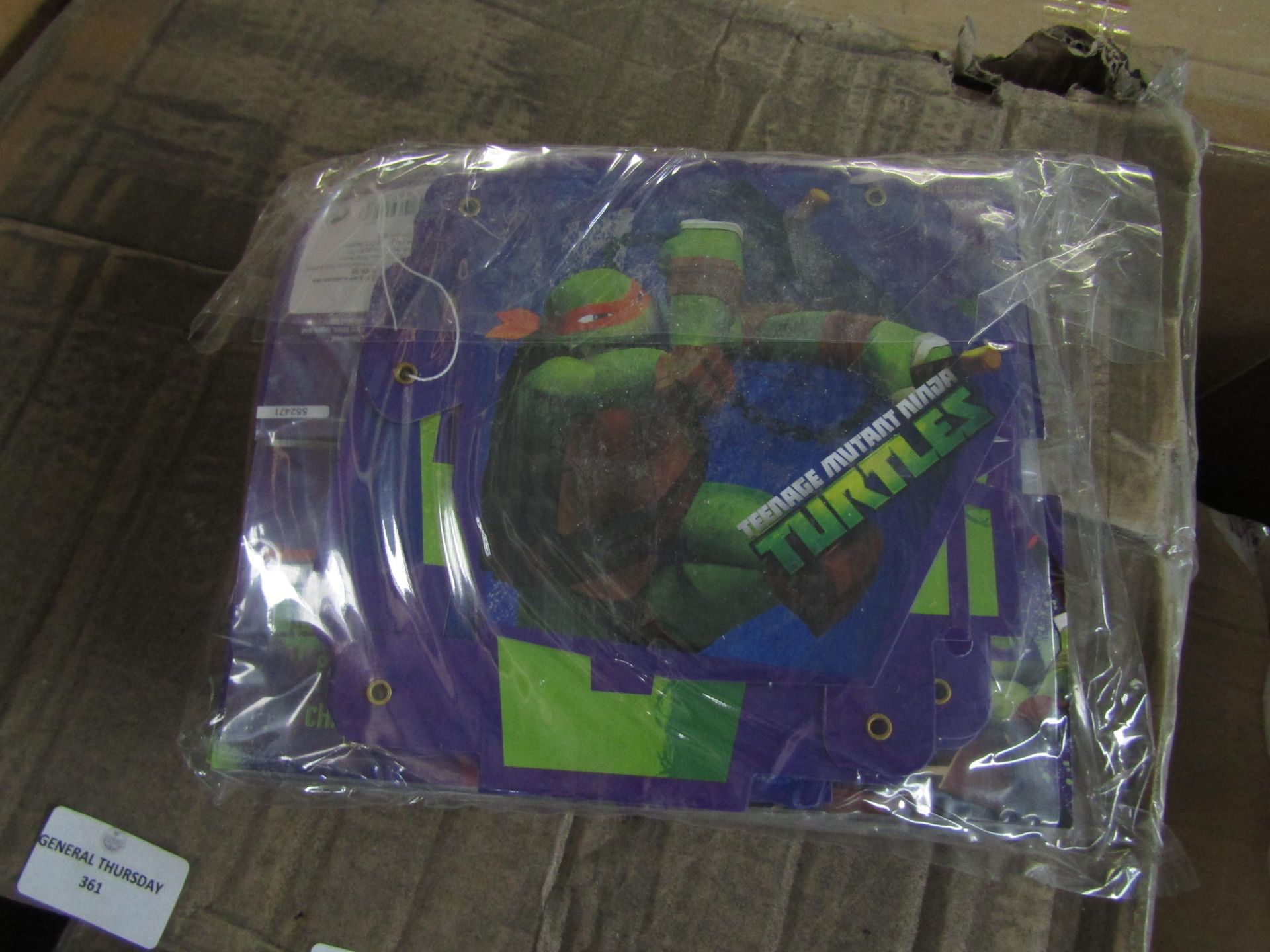 Box of approx 200 Ninja turtles party banners, all unused