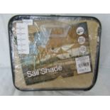 Asab - Biege Triangular Sail Shade ( Blocks 90% UV Rays ) Comes With Ropes 3.6Xm3.6mX3.6m - New.