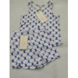 Hunter & Boo Shibori Blue Vest & Shorts Aged 12-24 Months New & Packaged RRP œ13 Each