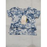 2 X Hunter & Boo Kayio Print T/Shirts Blue/White Aged 3-6 Months New & Packaged RRP œ13 Each