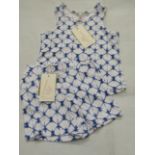 Hunter & Boo Shibori Blue Vest & Shorts Aged 12-24 Months New & Packaged RRP œ13 Each