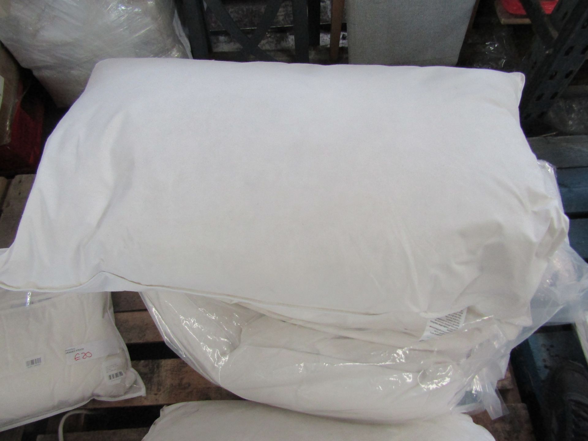 Soak & Sleep Soak & Sleep Goose Feather & Down Pillow Standard Pillows - 4 Pack - Medium RRP 85 - Image 2 of 2