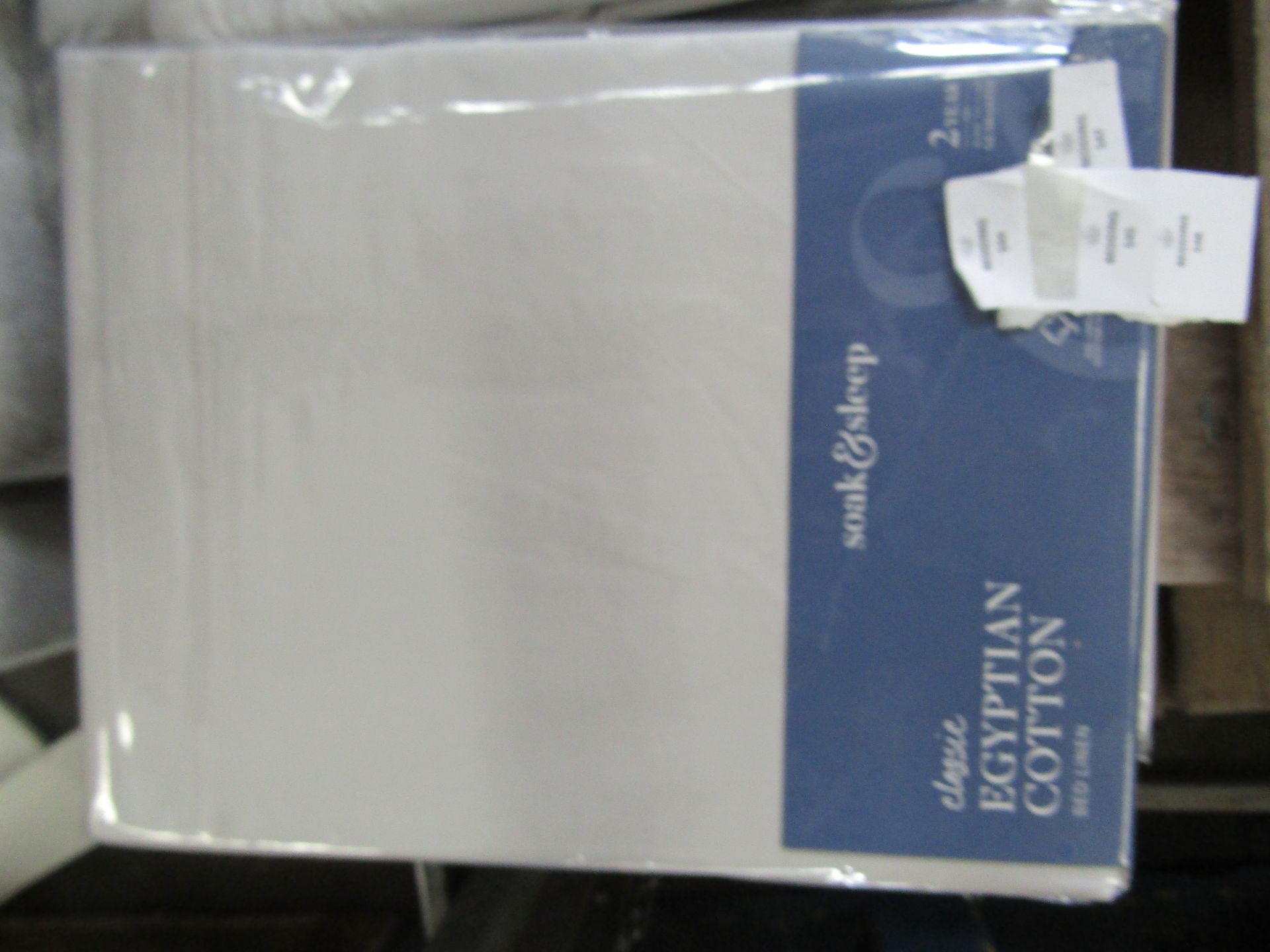 Soak & Sleep Soak & Sleep Silver Grey 200TC Egyptian Cotton Single Duvet Cover RRP 22 Enhance your - Image 2 of 2