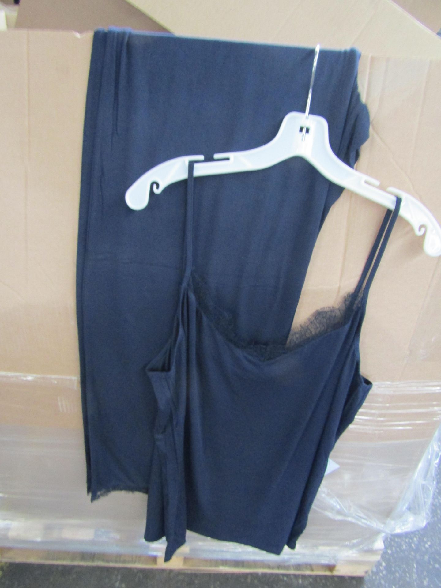 Soak & Sleep Soak & Sleep French Navy Modal Jersey With Lace X-Large Cami Set RRP 24 Drapey smooth - Image 2 of 2