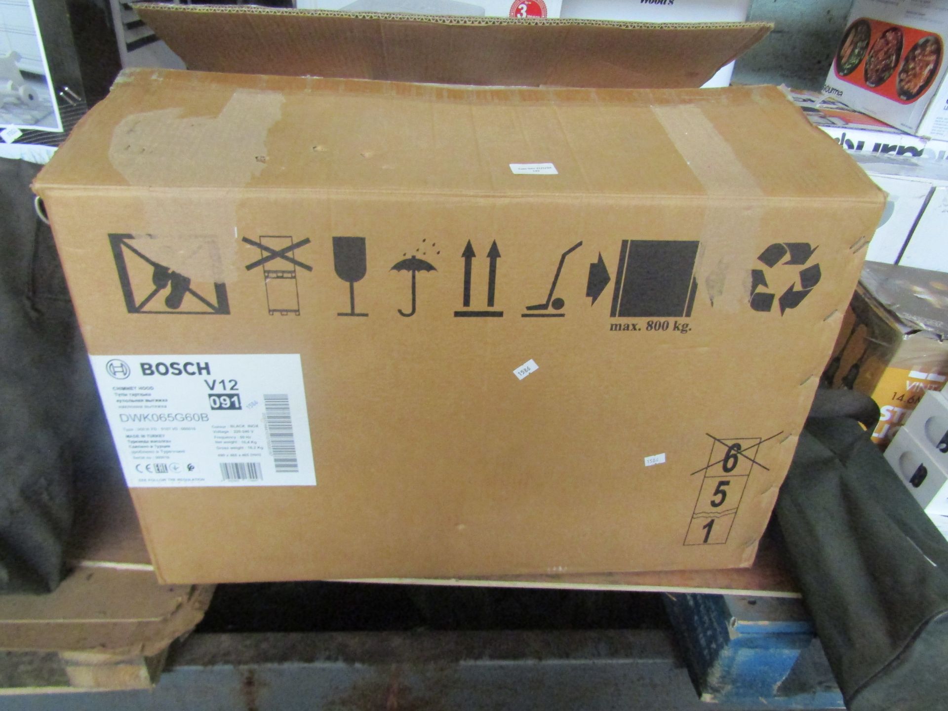 Bosch V12 Chimney Hood, Unchecked & Boxed, Viewing Is Advised.