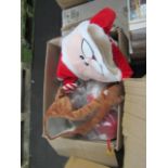 Box Containing Various Christmas Novelty Hats - Good Condition.