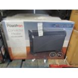 Powatron - Electric Convector Heater 2000w - Untested & Boxed.