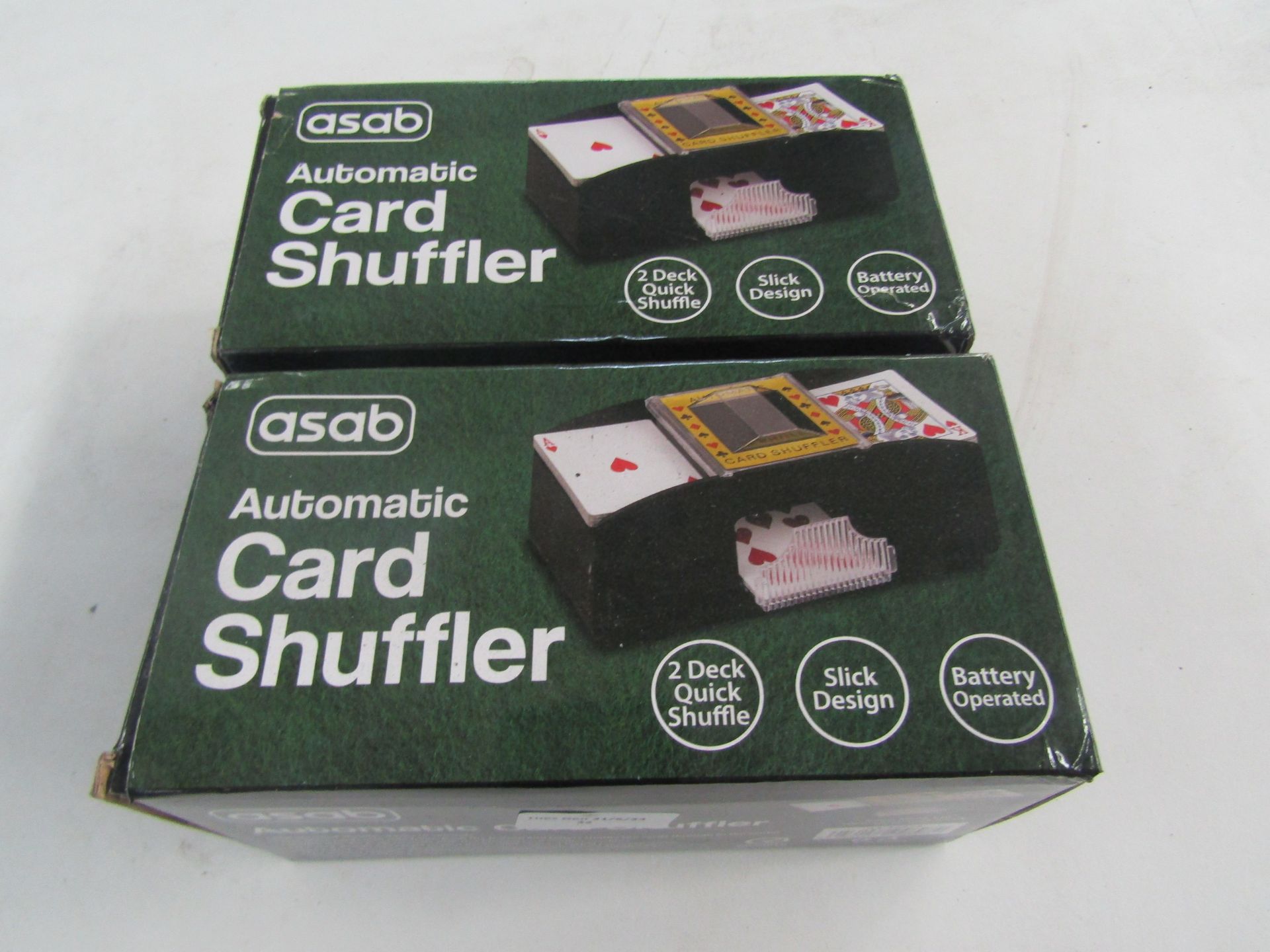 2X Asab - Automatic Card Shuffler With Deck of Cards - Boxed.