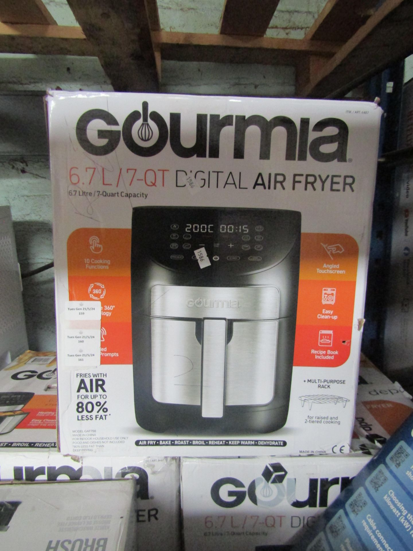 Gourmia 6.7L Digital Air Fryer, Unchecked & Boxed, Viewing Is Advised.