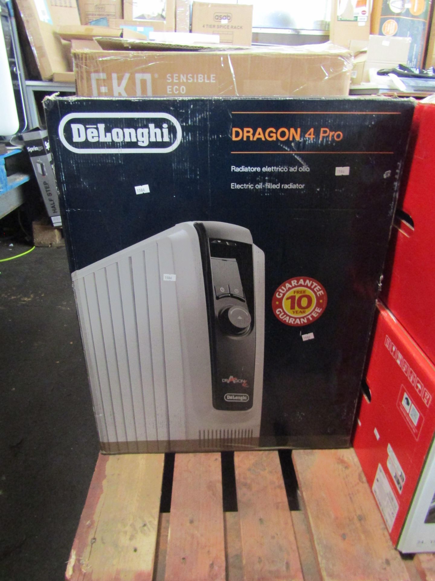 Delonghii Dragon 4 Pro Electric Oil Filled Radiator, Unchecked & Boxed.
