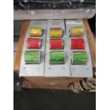 Box Of 12x GiftMaker - 3-Piece Sequin Ribbon Set - New.