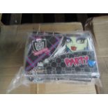 Box of 240x packs of Monster High party invitations, all unused