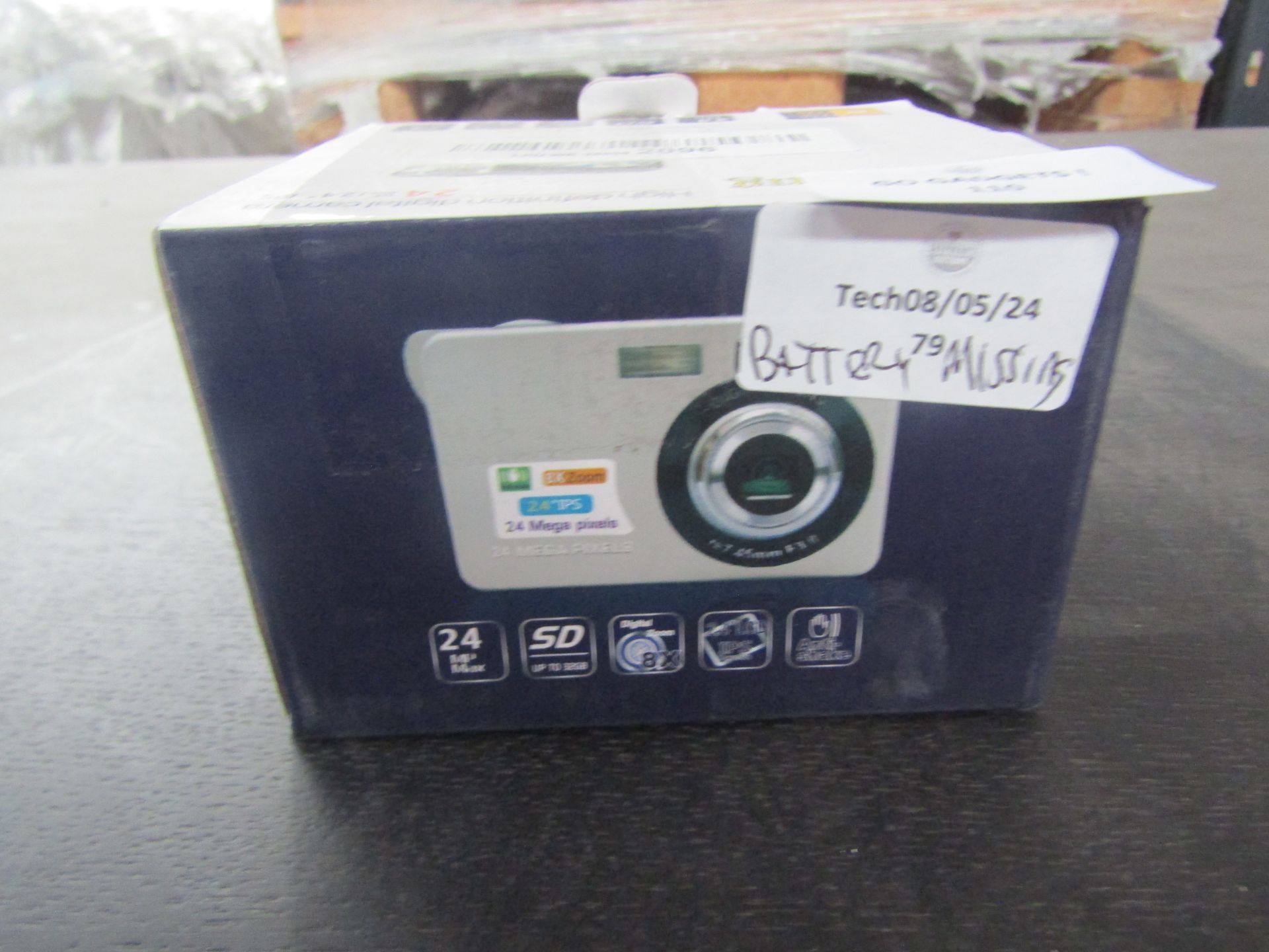 Camking High Definition Digital Camera, 24mp Max, Sd Slot - Battery Missing & Boxed.