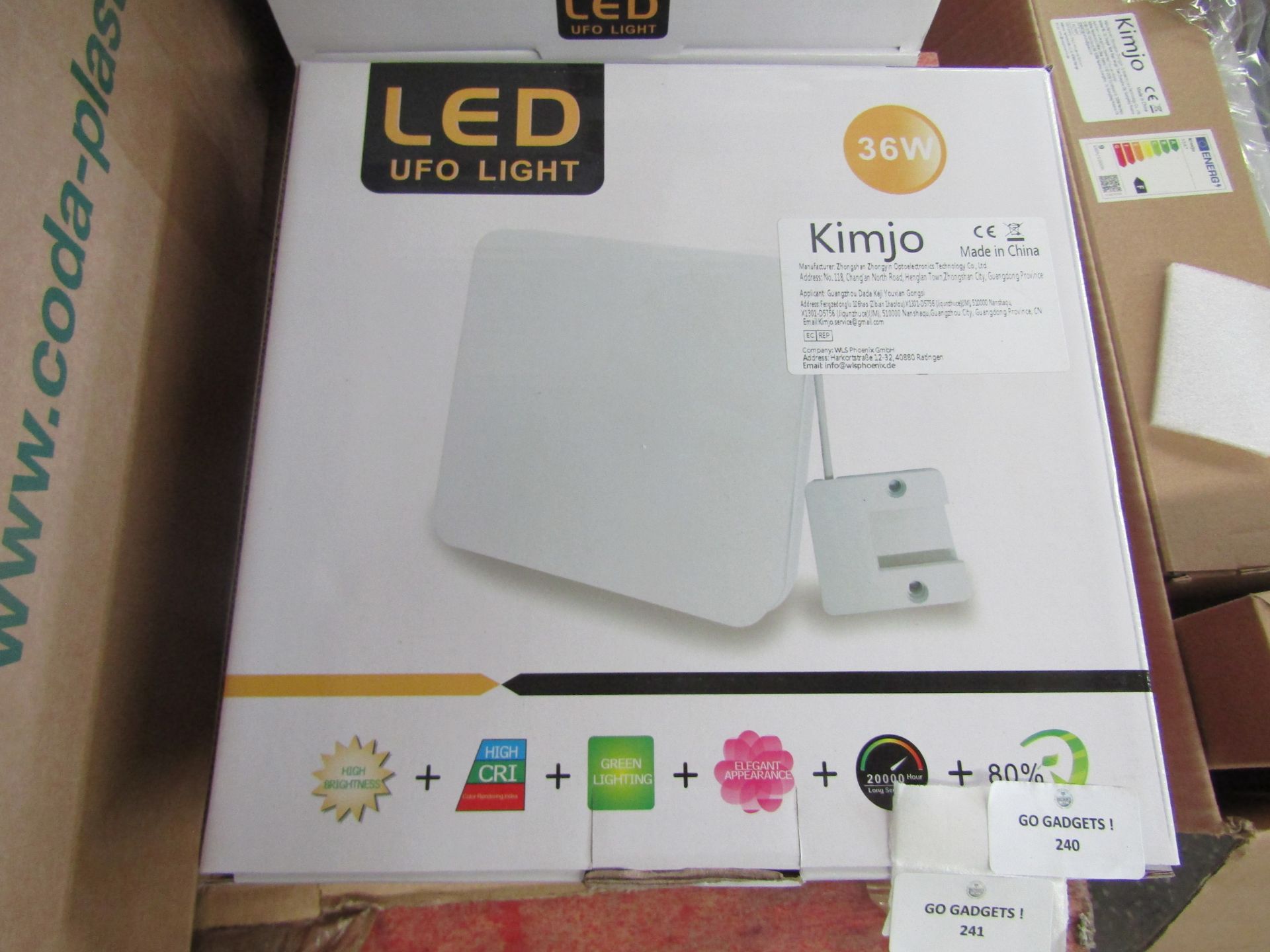 Kimjo - LED 36w LED UFO Light Square - Boxed.