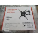 Full Motion Swing Arm Wall Mount, Unchecked & Boxed.