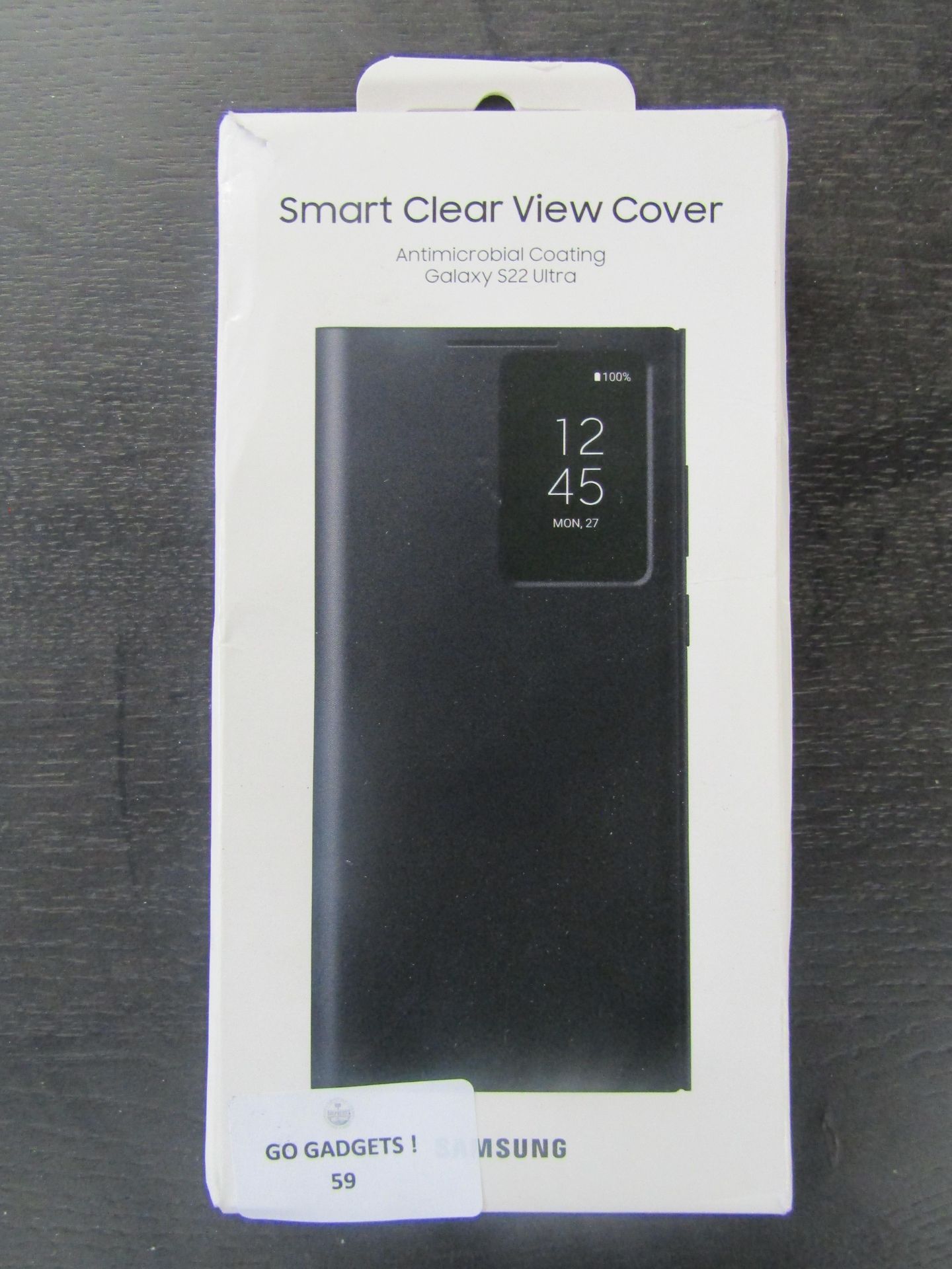 Samsung Smart Clear View Cover, Antimicrobial Coating Galaxy S22 Ultra - Unchecked & Boxed.