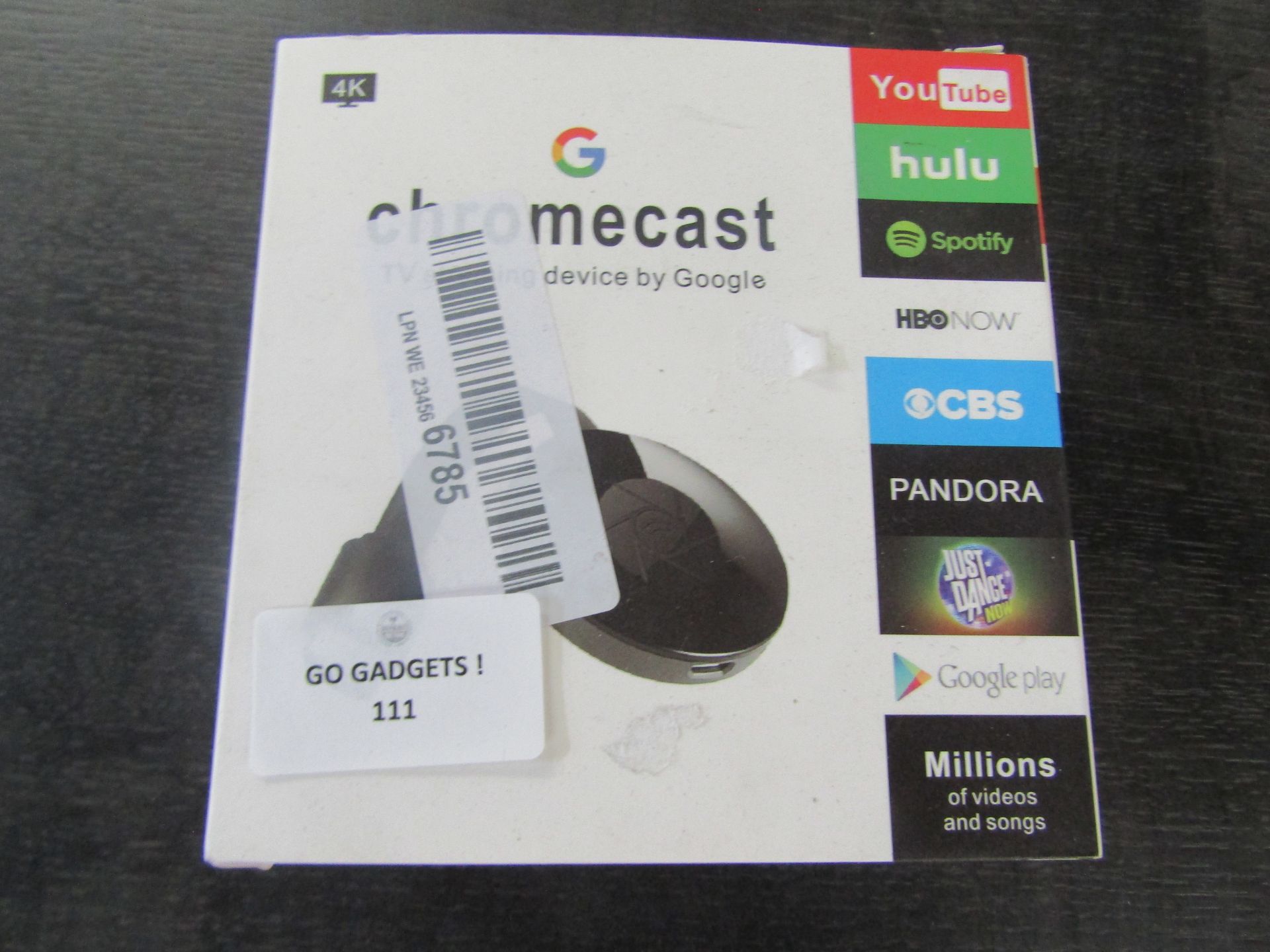 Google Chromecast 1080p HD Video Streaming Dongle - Unchecked & Boxed