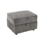 Gigi Storage Footstool Jumbo Cord Charcoal All Over Black Plastic Feet Acl RRP 330 About the