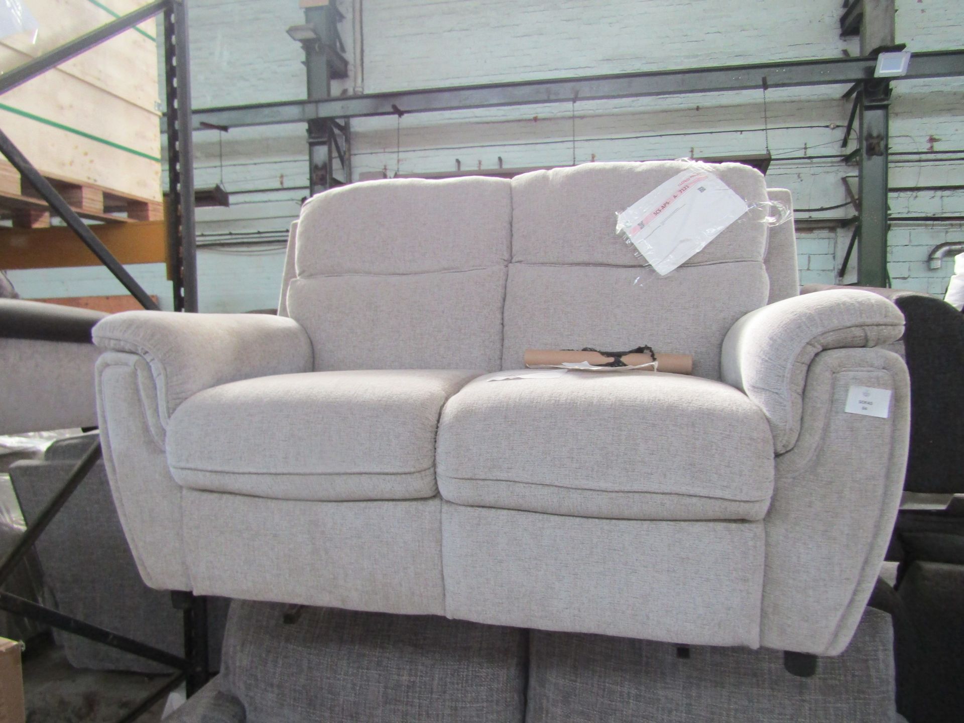 Ashton 2 Seater Sofa Alassio Silver Balmoral Charcoal Black Plastic Feet No Trim Fur01 RRP 880 About