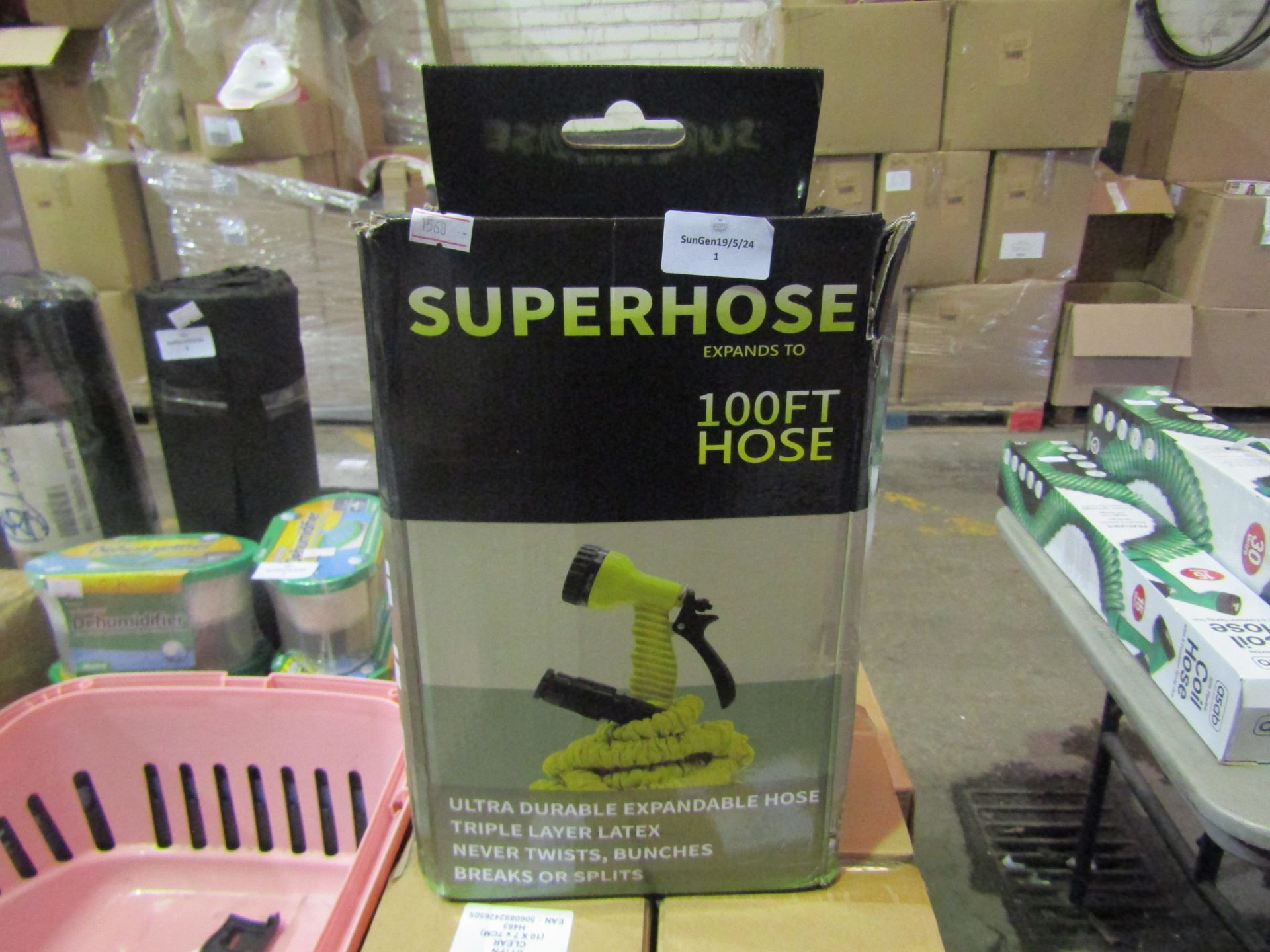 Ultra Durable Triple Layer Latex Superhose Expands To 100FT - Unchecked & Boxed.