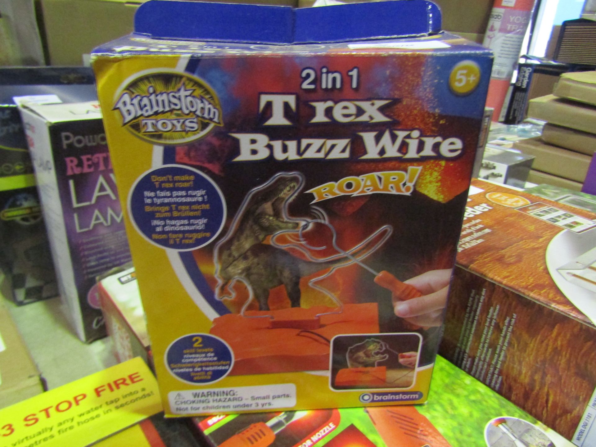 Brainstorm 2in1 T-Rex Buzz Wire - Unchecked & Boxed.