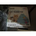 Asab 3 Level Turntable Cat Teasing Toy, Red - Unchecked & Boxed.