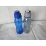 2x Home Connection 750ml Diamond Sports Bottle, Grey/Blue - Unused With Tags.