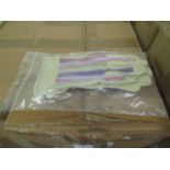 2x Deckchain Stripes-Rainbow Gaunt Gardening Gloves, Size S/M, New & Packaged.