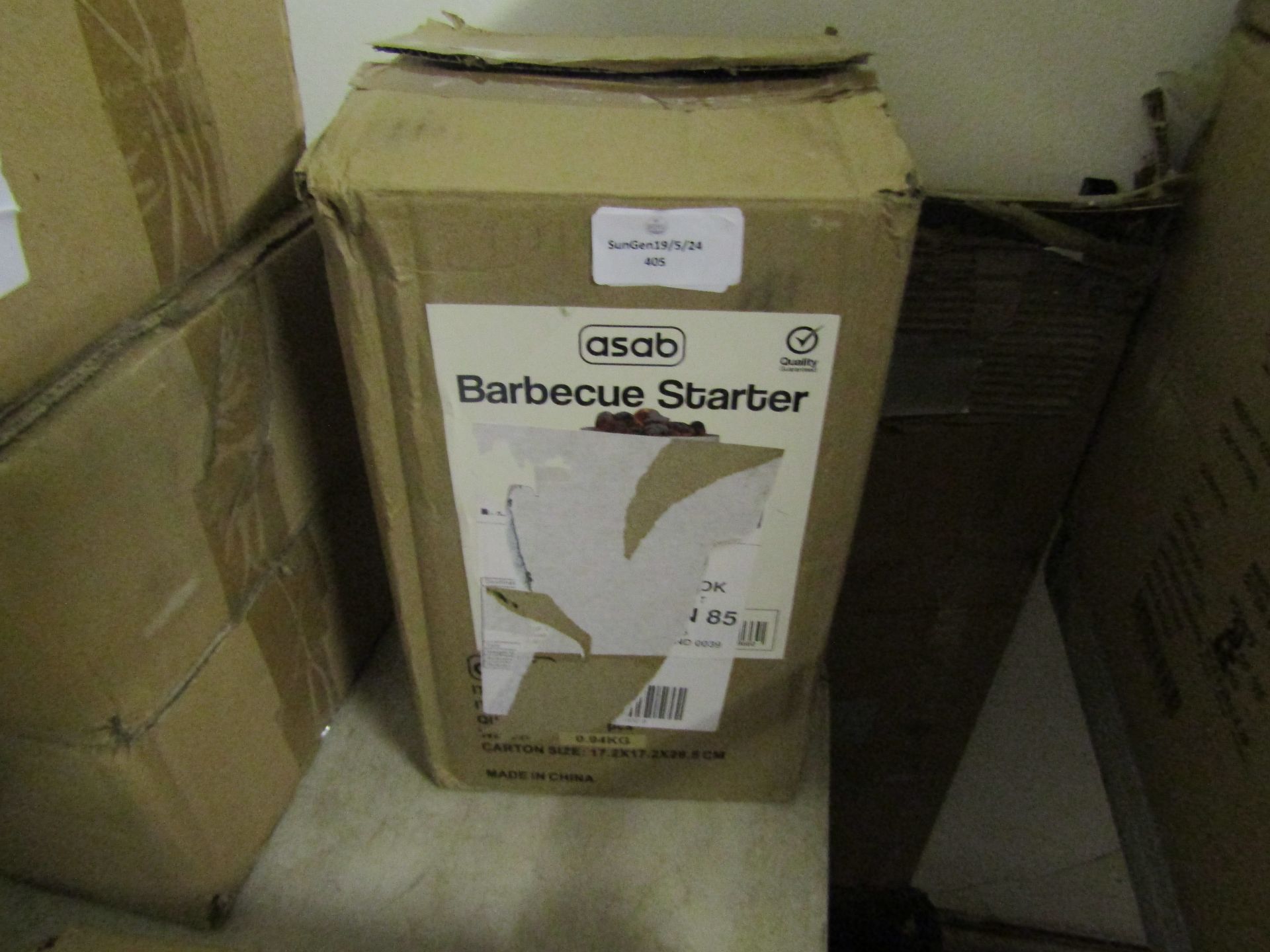 Asab BBQ Starter, Unchecked & Boxed.