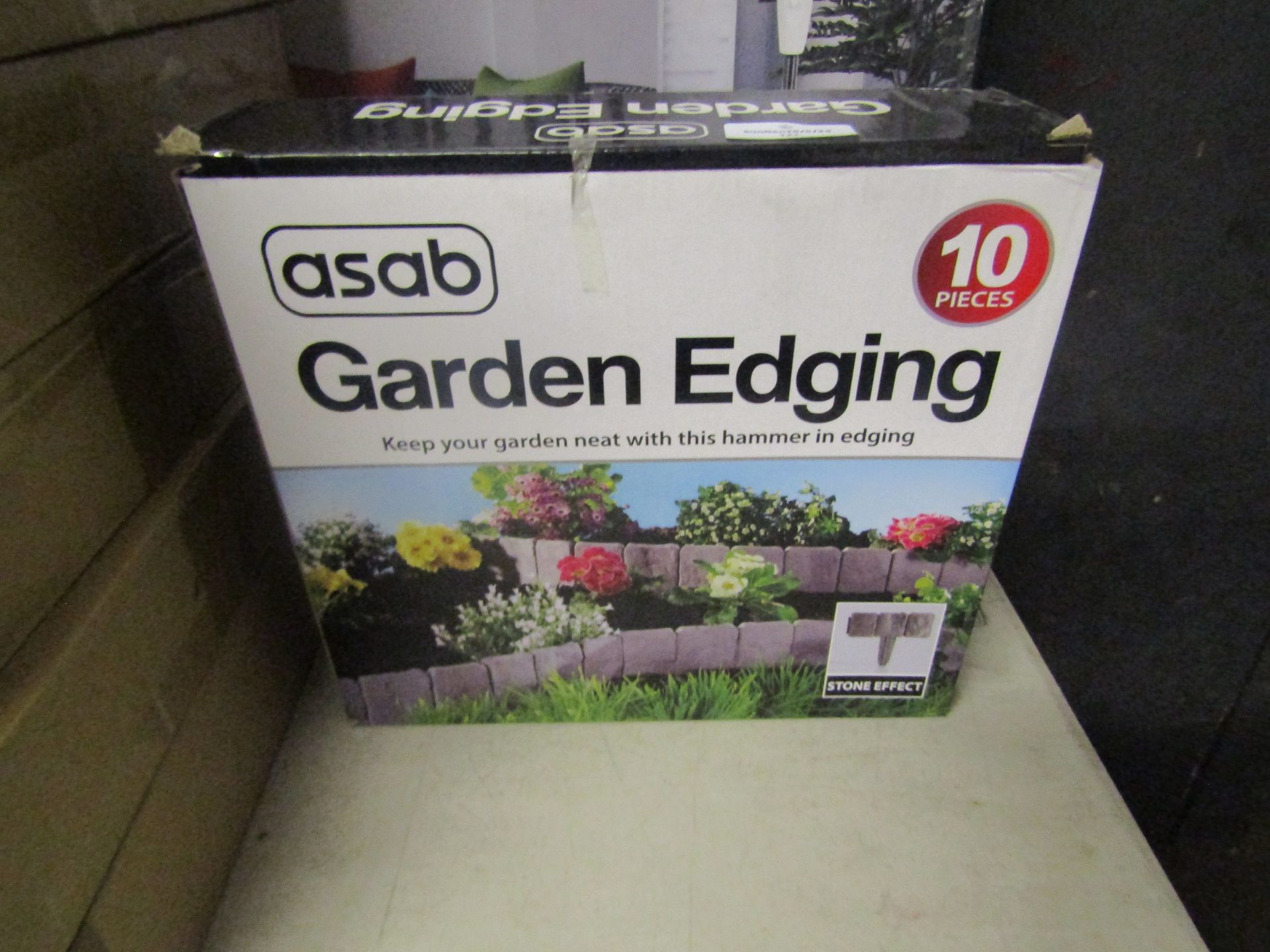 Asab 10pcs Garden Edging, Stone Effect - Unchecked & Boxed.