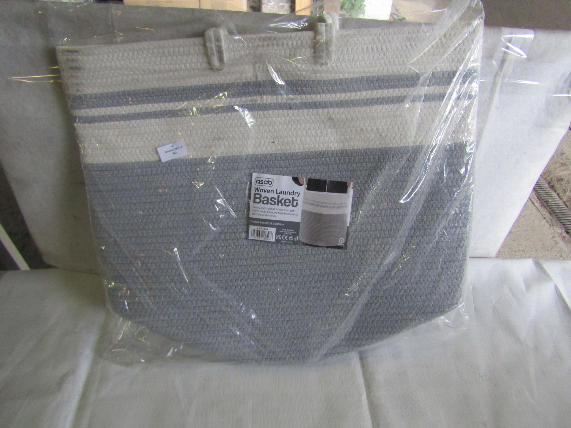 Asab Woven Laundry Basket, Size: w38xh50cm - Unchecked & Packaged.