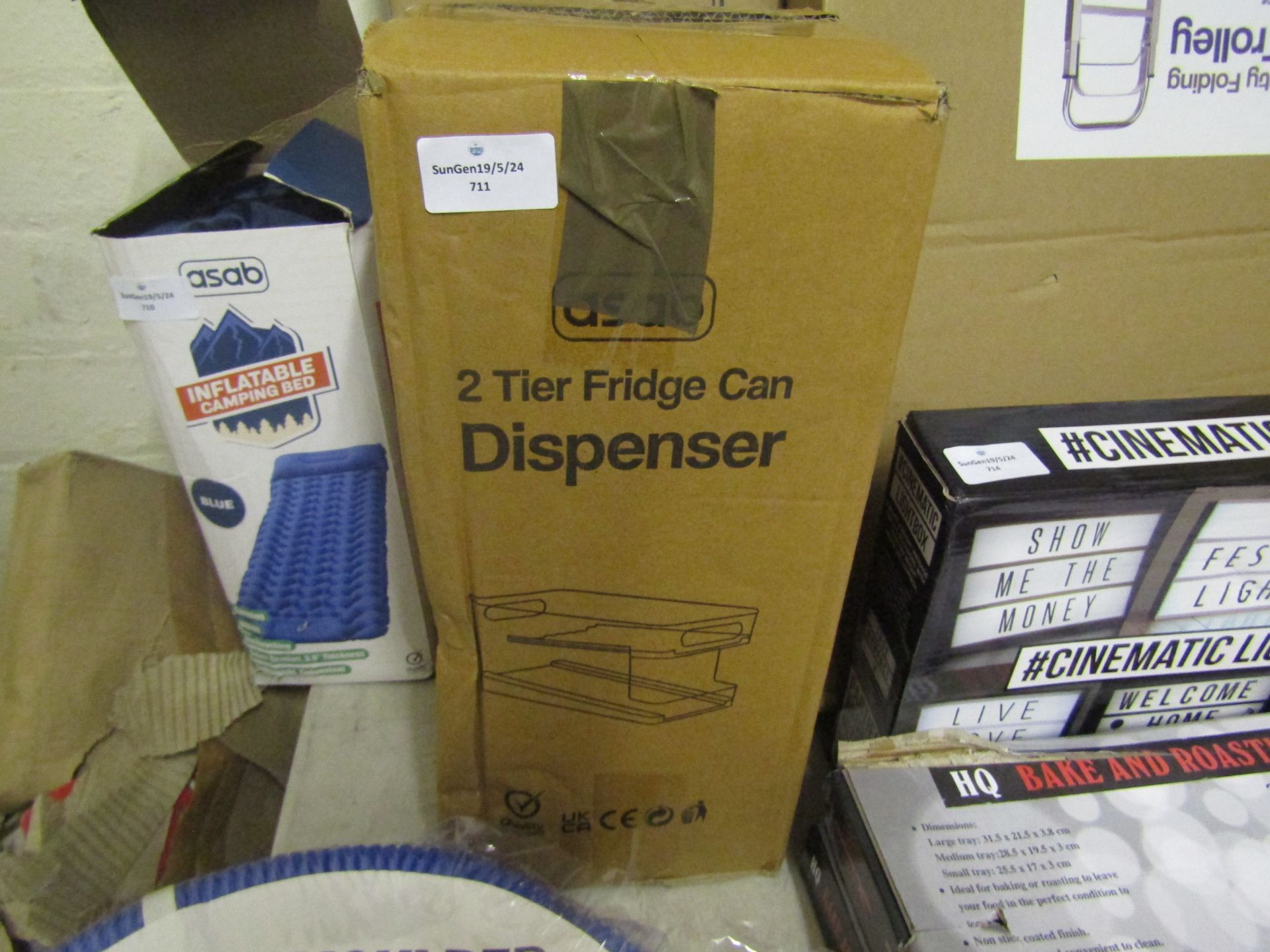 Asab 2-Tier Fridge Can Dispenser - Unchecked & Boxed.