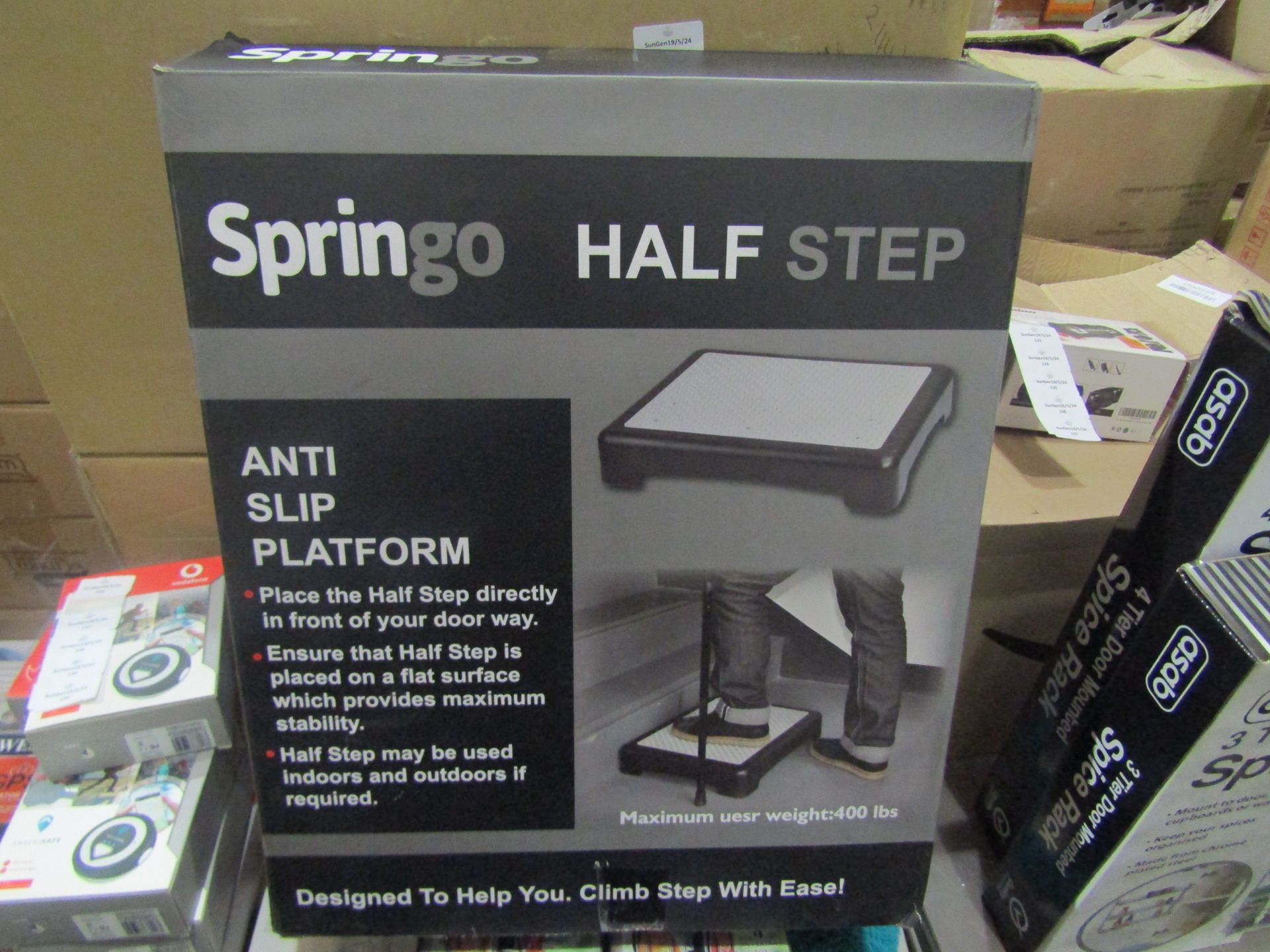 2x Springo Half Step Anti-Slip Platform - Unchecked & Boxed.