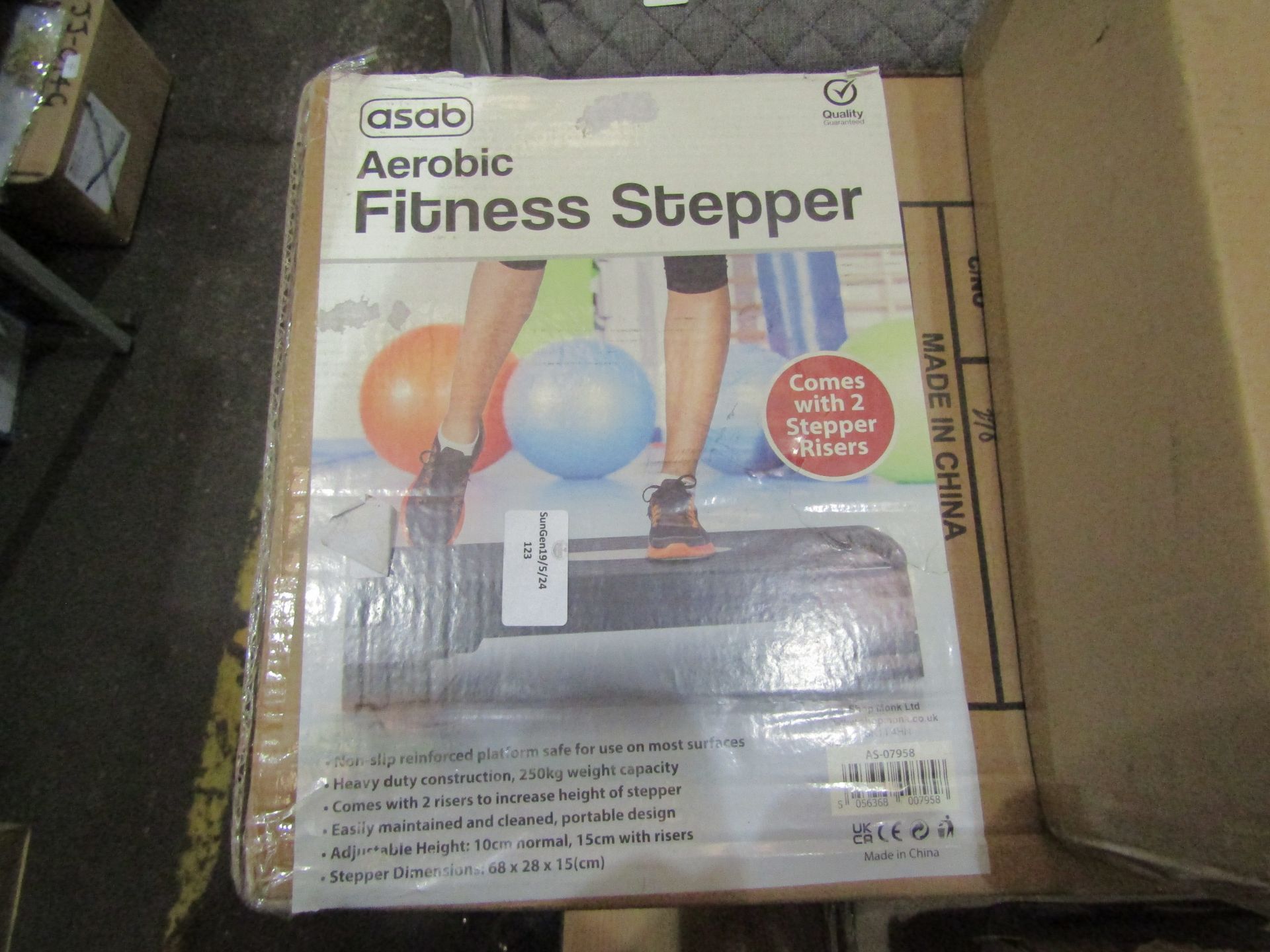 3x Asab Aerobic Fitness Stepper With 2 Replacement Feet - All Unchecked & Boxed.