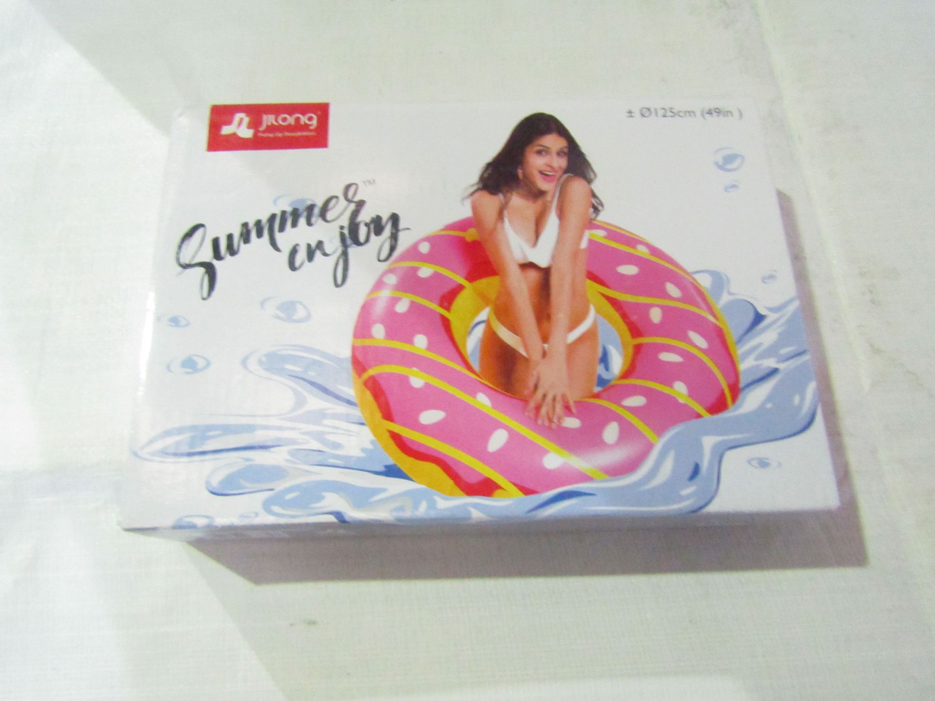 Jilong Summer Enjoy Pool Inflatable Donut, Size: 49" - Unchecked & Boxed.