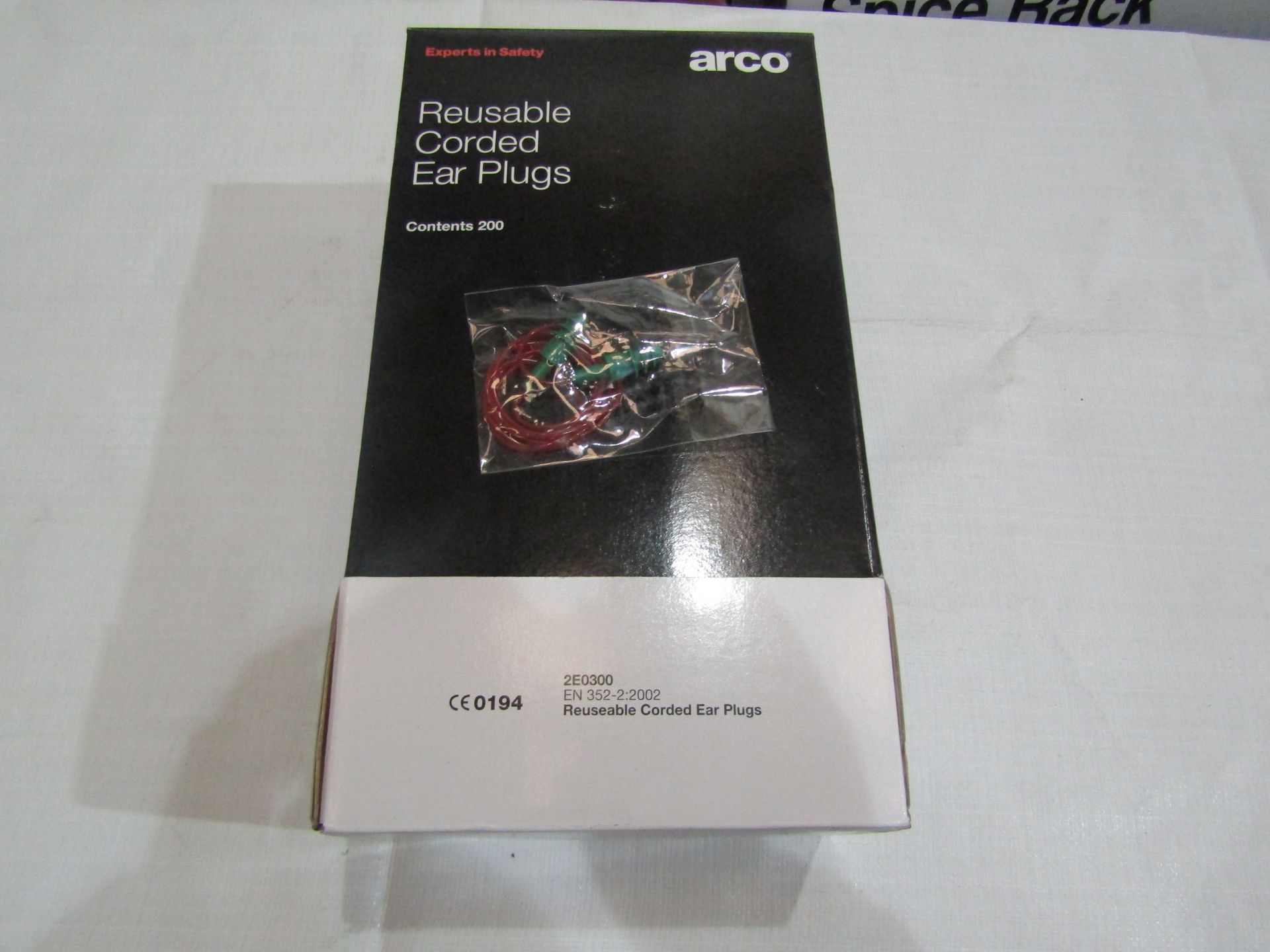 Arco Reusable Corded Ear Plugs, Contains 200, New & Boxed. RRP £238