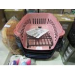 3x Plastic Pet Carriers - Unchecked For All Parts & Unboxed.