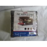 Max Care Two Seater Sofa Pet Cover Brown, Size: 180x115cm - Unchecked & Packaged.