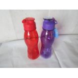 2x Home Connection 750ml Diamond Sports Bottle, Purple/Red - Unused With Tags.