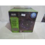 Asab Solar Powered 28cm Topiary Ball With 20 LED Lights & 2 Functions, Purple - Unchecked & boxed.