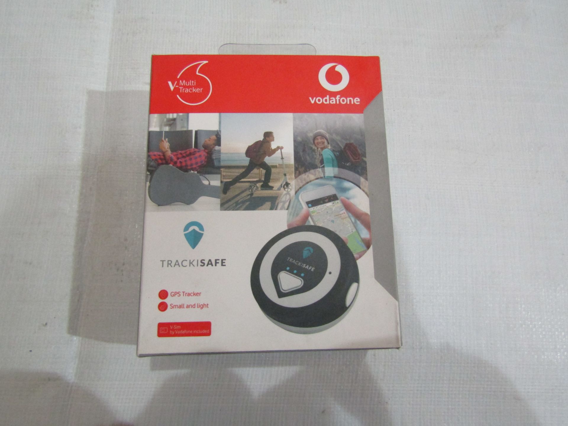 Vodafone V-Multi Tracker Trackisafe Small & Light GPS Tracker - Good Condition & Boxed.