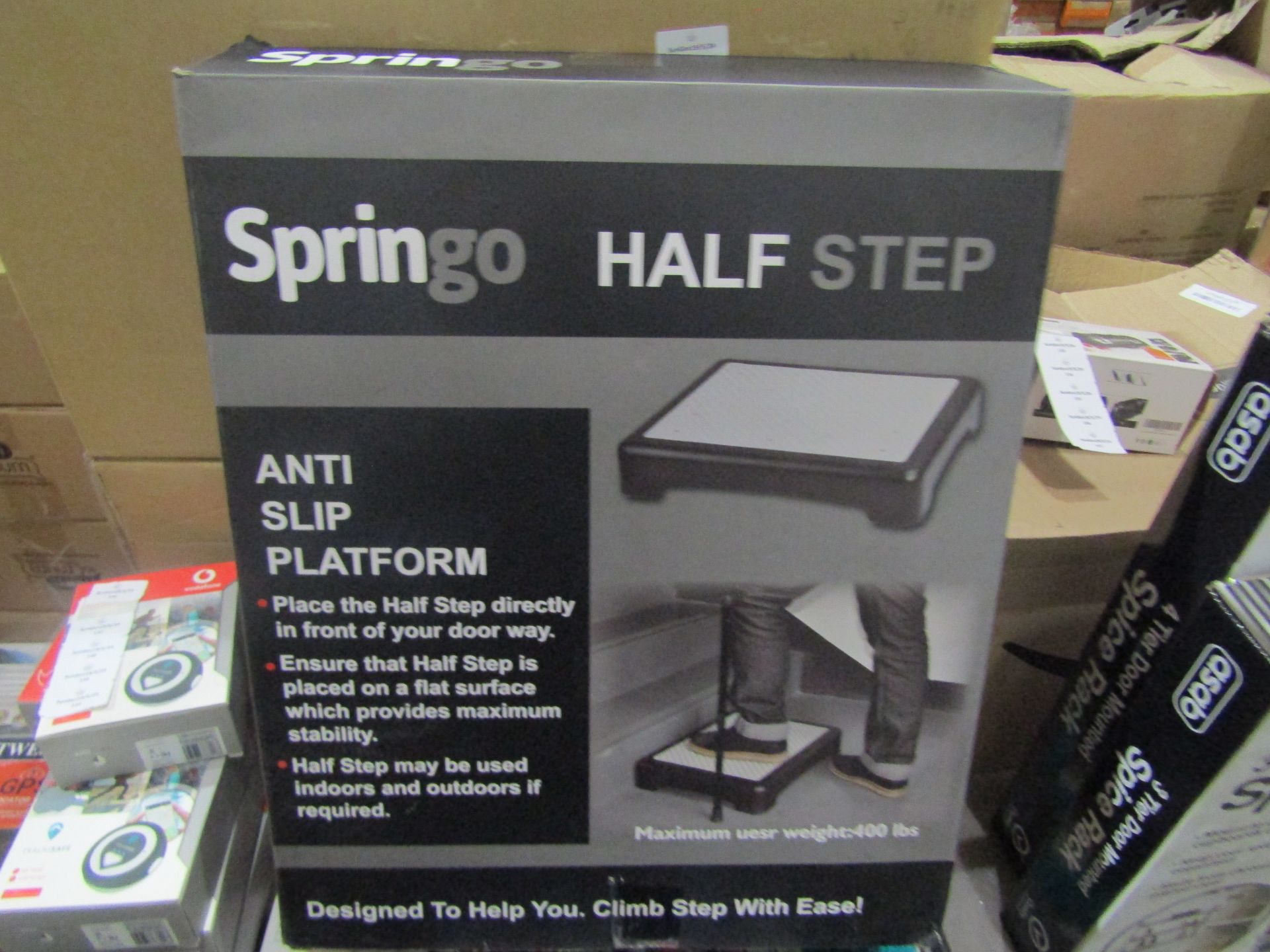 2x Springo Half Step Anti-Slip Platform - Unchecked & Boxed.