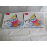 2x Jilong Pool Inflatable Ice Cream Cone Mat, Size: 180x87cm - Both Unchecked & Boxed.