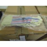 2x Deckchain Stripes-Rainbow Gaunt Gardening Gloves, Size M/L, New & Packaged.