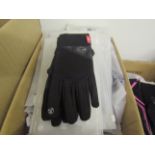5x Sports gloves with smart phone fore finger, new, Black, Size: Medium.