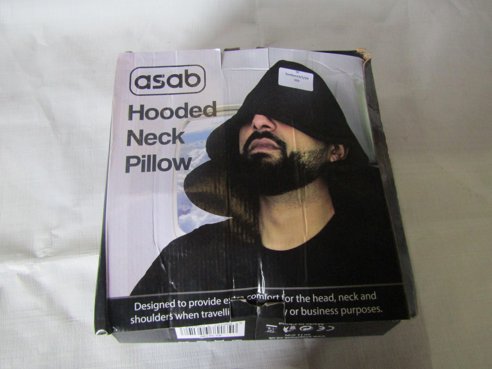 Asab Hooded Neck Pillow - Unchecked & Boxed.